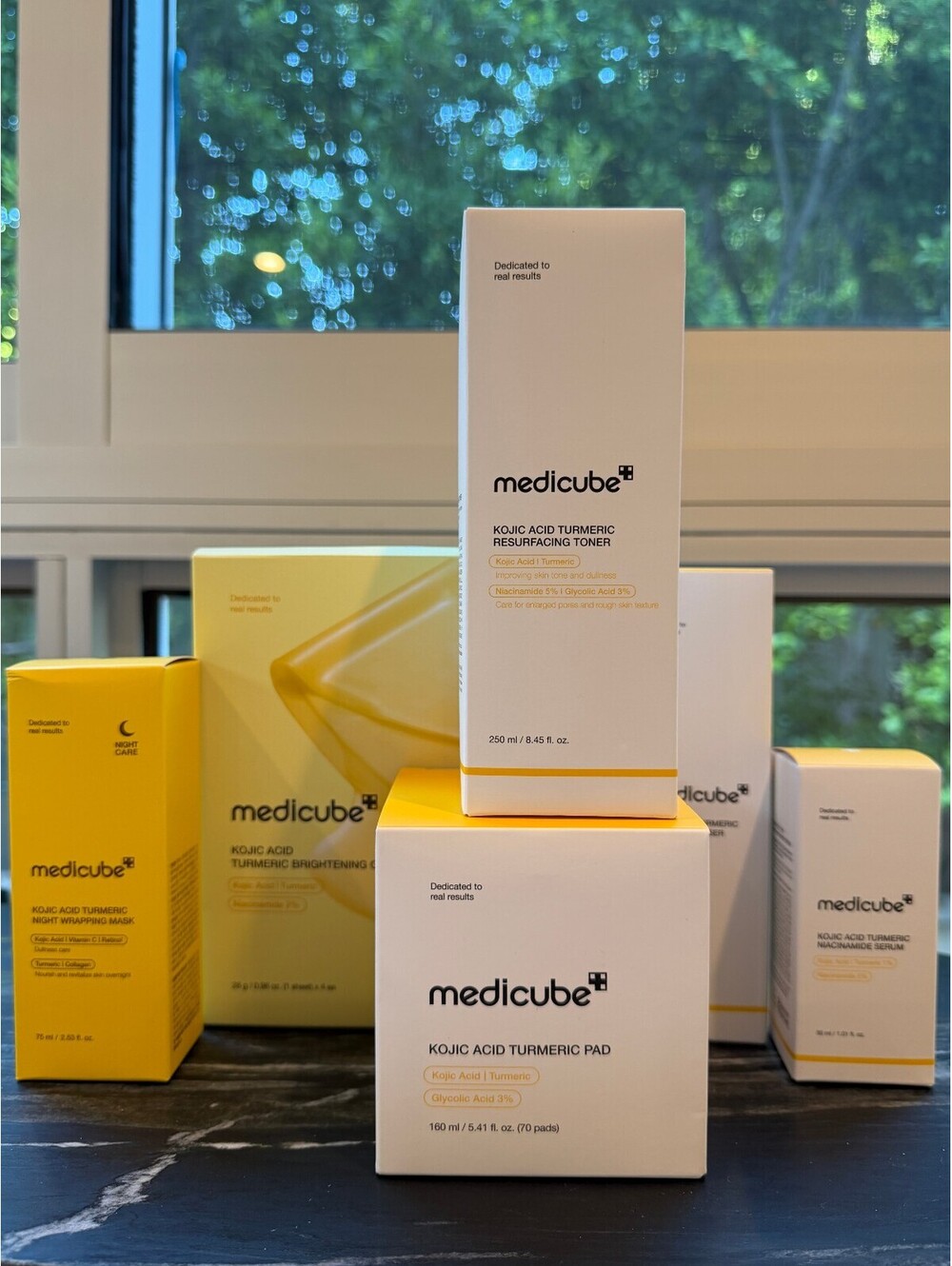 Medicube yellow and white skincare bundle of 6